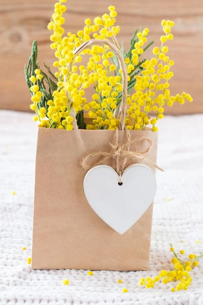 Yellow Mimosa Package — Stock Photo, Image