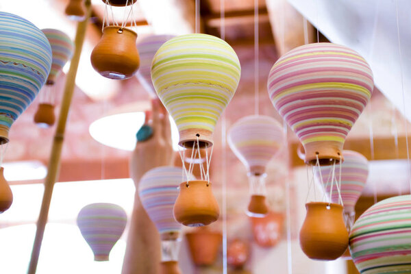 Ceramics on pottery in village Margarites, Crete, Greece