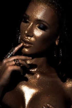 glitter ve spangle (sığ Dof kadın ile)