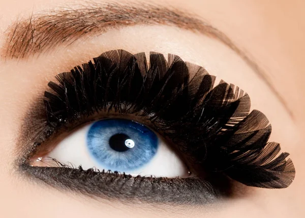 Close-up van mooie womanish ogen — Stockfoto