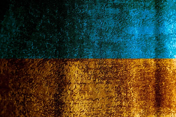 Ukrainian flag in the form of old paintings Stock Picture