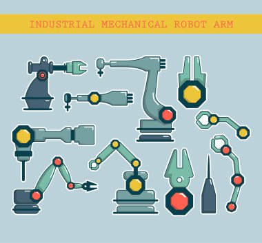 Robot savaş silahları Icons set 