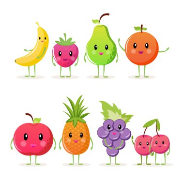 Çizgi film meyveleri.