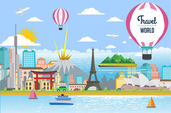 фон для путешествий и достопримечательностей
