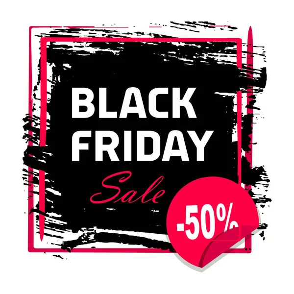 Grunge abstract black friday banner — Stock Vector