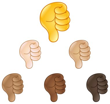 Başparmak aşağı el emoji imzalamak