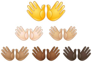 Açık eller emoji imzalamak