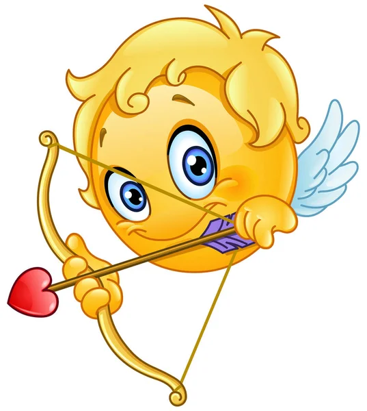 Emoticono de Cupido Vector — Vector de stock