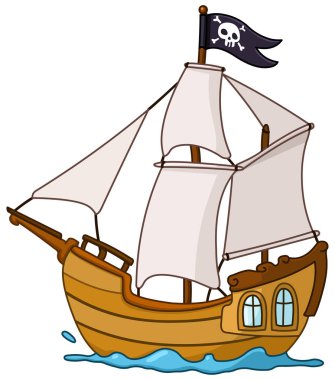 vektör korsan gemisi
