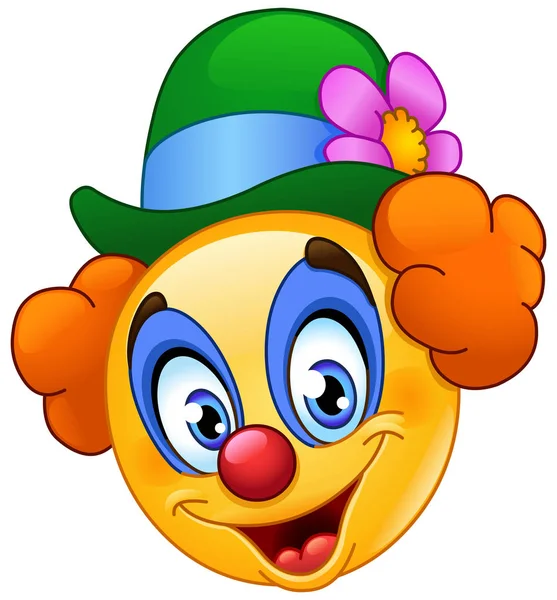 Vector clown emoticon — Stock Vector