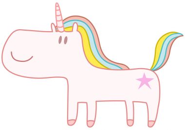 Vektör mutlu tek boynuzlu at