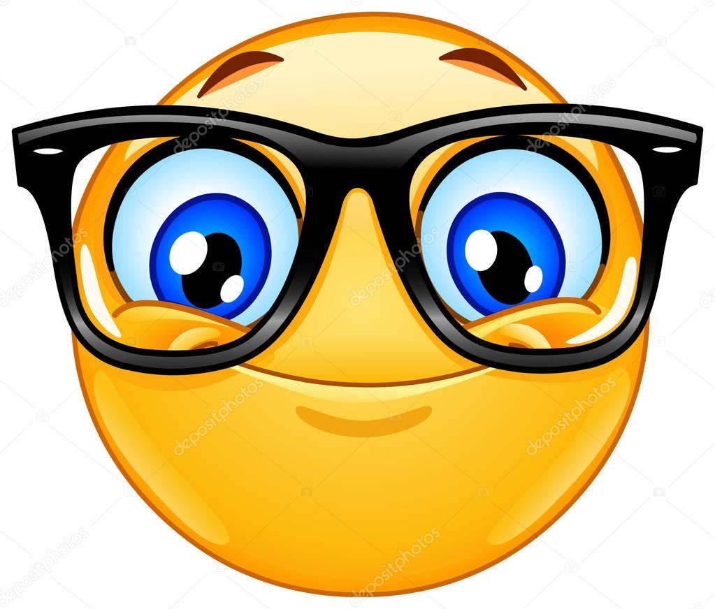 Emoticon with eyeglasses