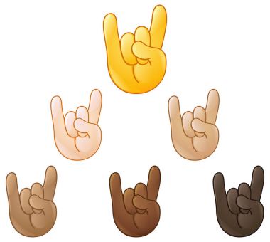 Boynuzları iz emoji el