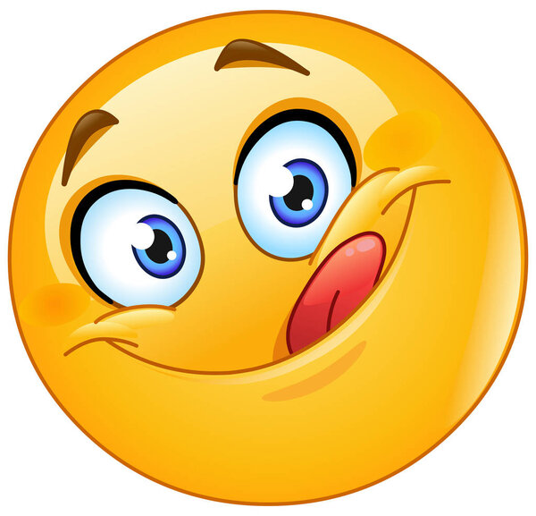 Vector yummy emoticon