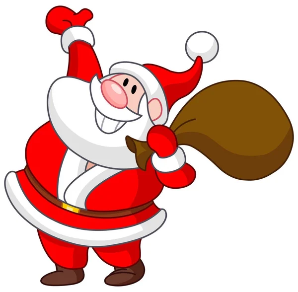 Santa pointant vers le haut — Image vectorielle