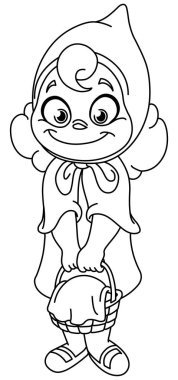 Küçük kırmızı başlıklı kız.