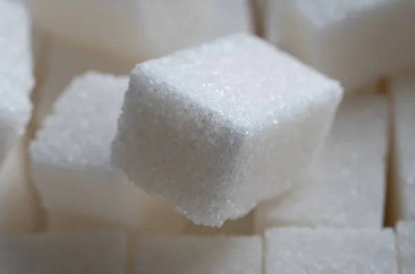 Закрыть макрообзор сахара — стоковое фото