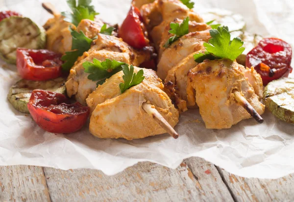 Chicken skewers — Stock Photo, Image