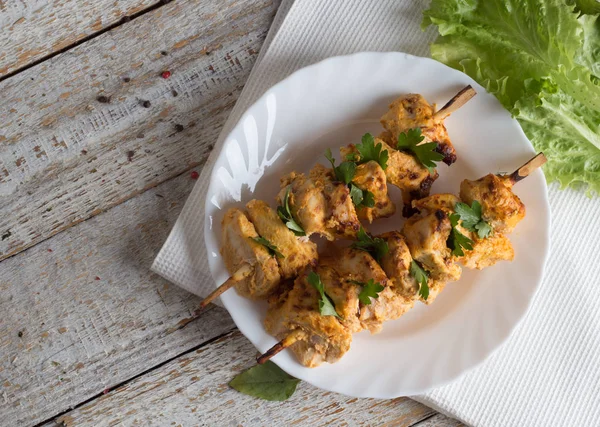 Chicken skewers — Stock Photo, Image