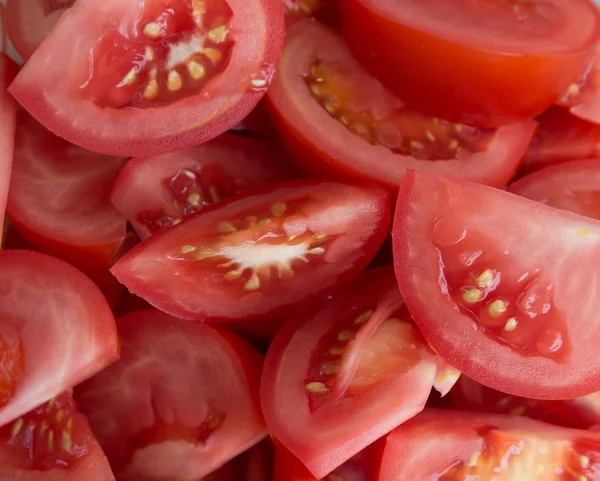 Sliced tomatoes background — Stock Photo, Image