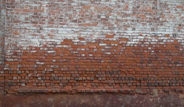 Arka plandaki eski tuğla duvar