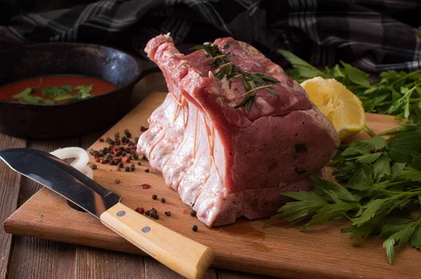 Marinated lamb meat — Stock Photo, Image