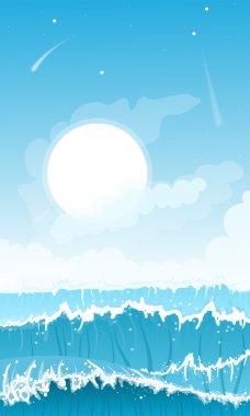 Fırtınalı deniz manzarası arka plan