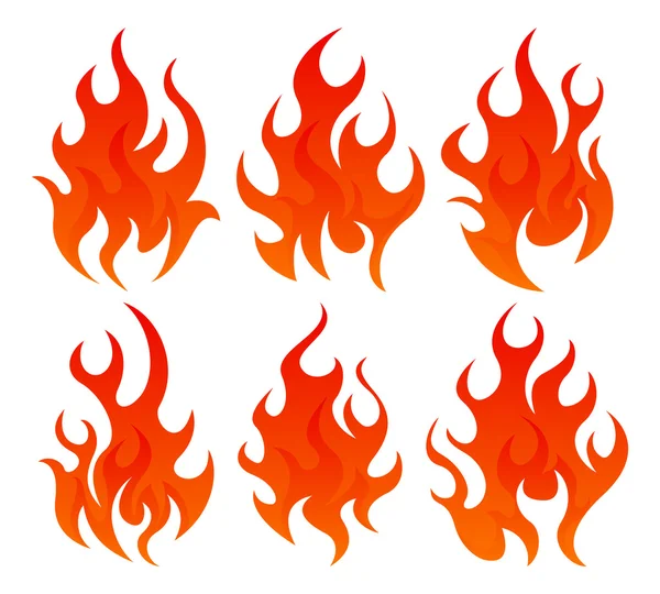 Six fire icon Royalty Free Stock Illustrations