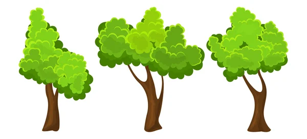 Sommaren träd inställd — Stock vektor