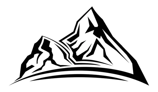 Simple mountain silhouette — Stock Vector