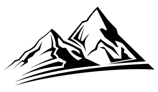 Simple mountain silhouette — Stock Vector