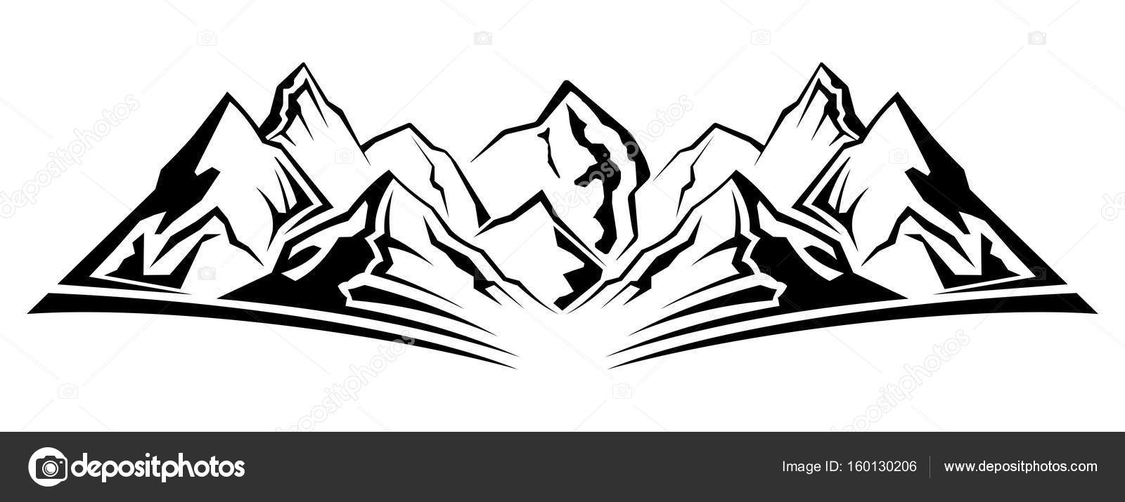 Download Simple mountain silhouette — Stock Vector © Zybr78 #160130206