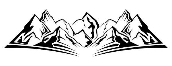 Eenvoudige berg silhouet — Stockvector