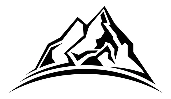 Enkla mountain siluett — Stock vektor