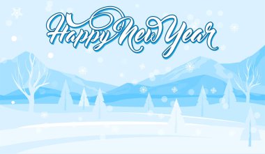 soyut kış manzarası