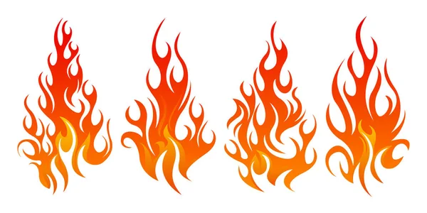 Fire icon set. Design element Royalty Free Stock Illustrations