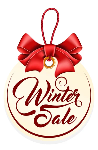 Tag with Inscription Winter Sale — Stock Vector