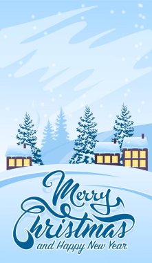 Davetiye neşeli Noel ve mutlu yeni yıl