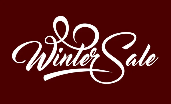 White text Winter Sale — Stock Vector