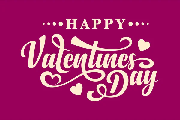 Šťastný Valentines den. Kaligrafické text — Stockový vektor