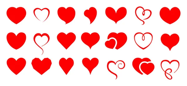 Sevgililer günü kalpleri Icon set — Stok Vektör