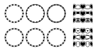 Sevgililer günü kalpleri ile sınır sorunsuz fırçaların ayarla