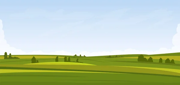 Paysage rural d'été — Image vectorielle