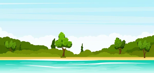 Paisaje rural de verano — Vector de stock