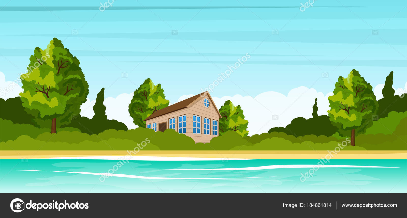 無料イラスト画像 心に強く訴える夏 田舎 風景 イラスト
