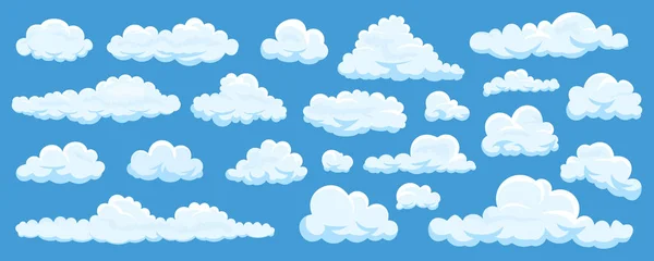 Set van cartoon wolken — Stockvector