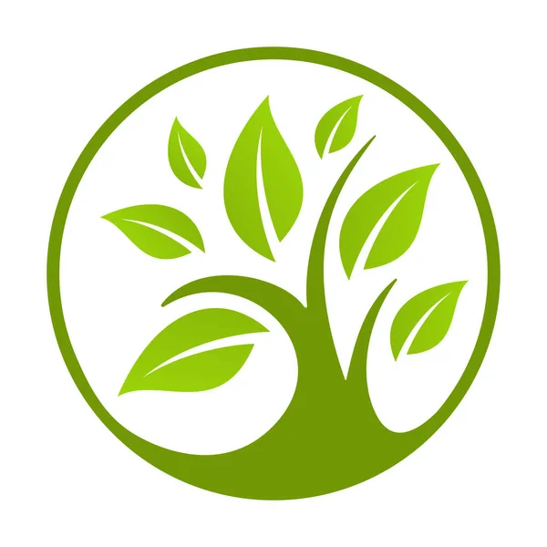 緑のエコのロゴ — ストックベクタ