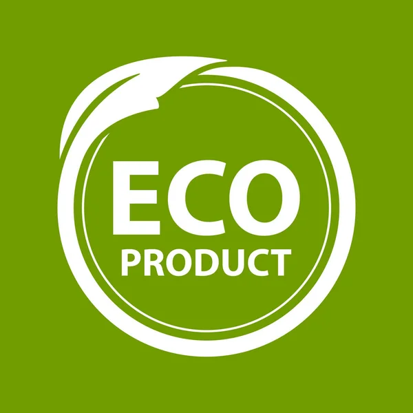 Logo del producto ecológico — Vector de stock