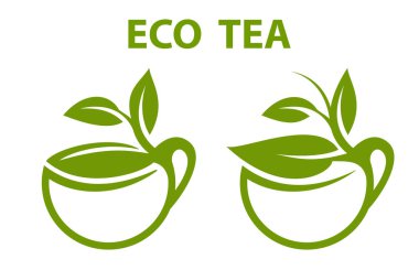 Eko çay. Eko ürün logosu.