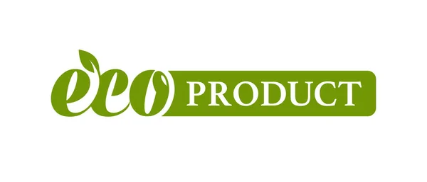 Логотип экологического продукта с листом — стоковый вектор